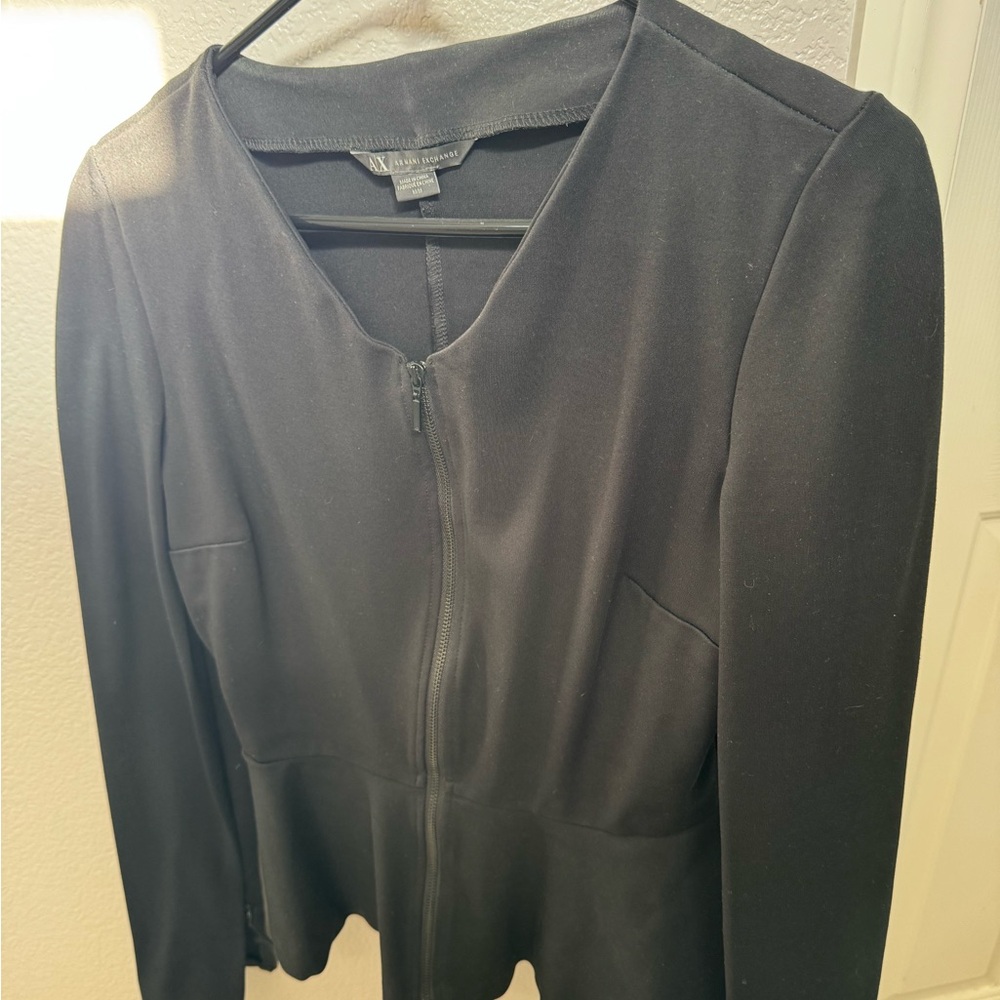 Armani Exchange Black Zip-Up Jacket